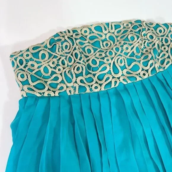 Lilly Pulitzer Jillie Chiffon Strapless Dress Women's 8 Silk Empire Mini NWT - Picture 2 of 13